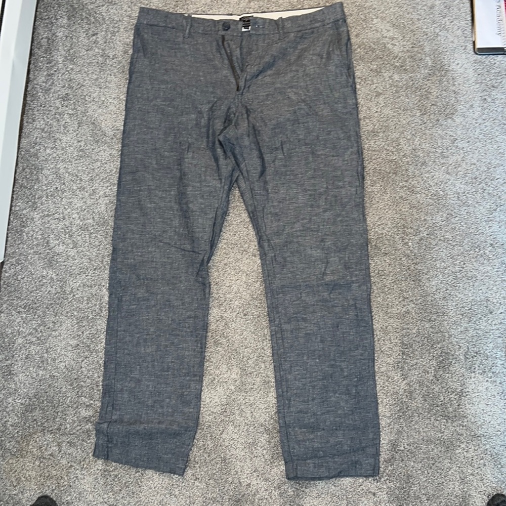 J. Crew The Sutton Pants Grey/Navy
